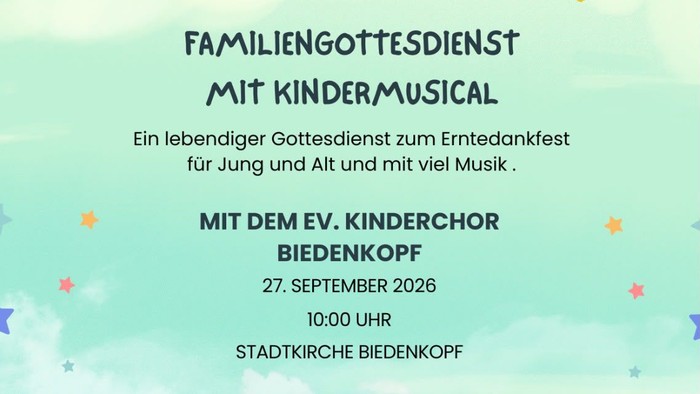 Wir Feiern Erntedankfest mit Kinderchor