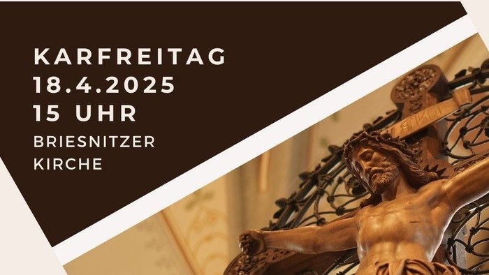 Konzertankündigung für Bachs Johannespassion am 18.4.2025 in Briesnitz