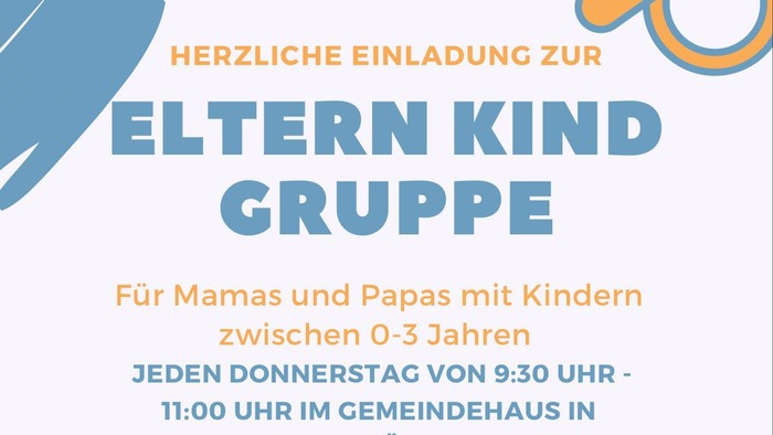 Herzliche Einladung zur Eltern-Kind-Gruppe für Mamas und Papas mit Kindern zwischen 0-5 Jahren, jeden Donnerstag von 9:30-11:00 Uhr im Gemeindehaus in Holzhausen. Start ab 10. Oktober 2024. Gemeinsam spielen, lachen, sich austauschen und unterstützen. Bei