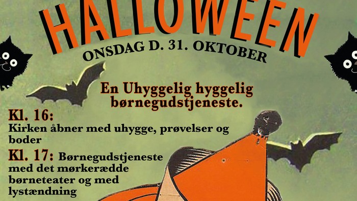 Halloween-udstilling 31. oktober med kirtag og prøvelser.