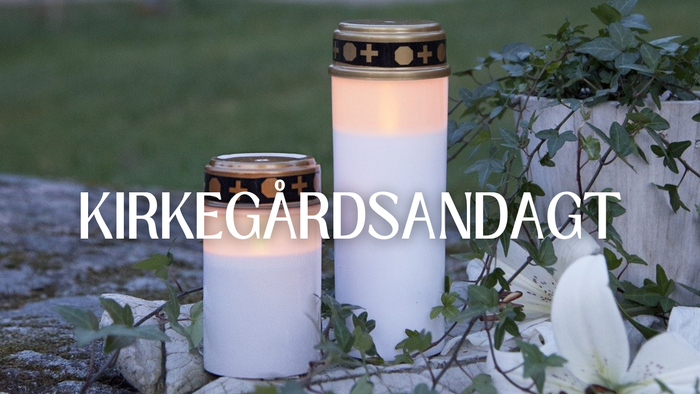To lysstaker på sten med blomster og grønne planter