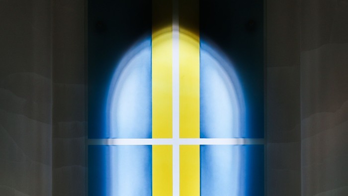 Altarfenster der Kapelle Höntrop.
