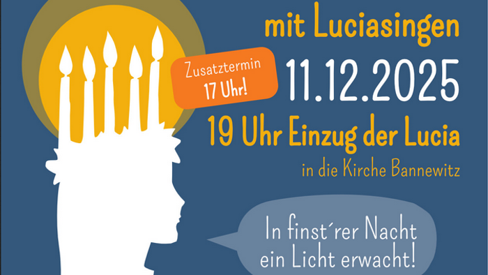 Plakat für Luciafest am 11.12.25
