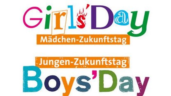 Die Bilder zeigen die Logos für den Mädchen-Zukunftstag und den Jungen-Zukunftstag.