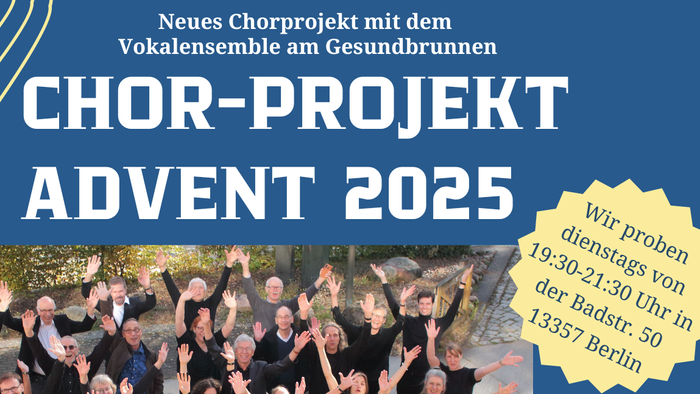 Flyer für Chorprojekt zum Advent 2025