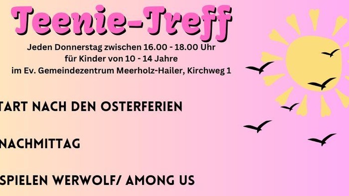 Die neuen Teenietreff-Termine sind da!
