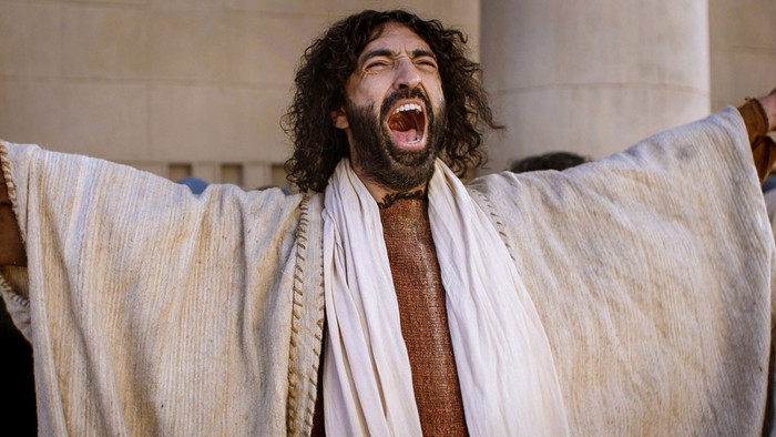 Jesus rydder tempelpladsen i Jerusalem for kræmmere og krejlere.