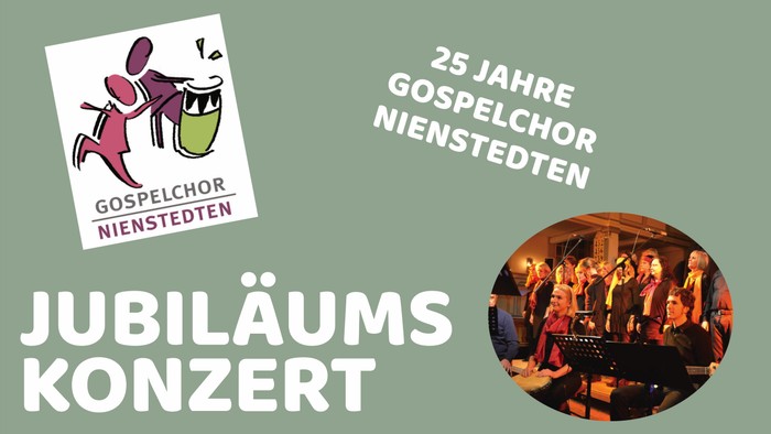 Jubiläumskonzert zum 25-jährigen Bestehen des Gospelchors Nienstedten mit einem fröhlichen musikalischen Auftritt.