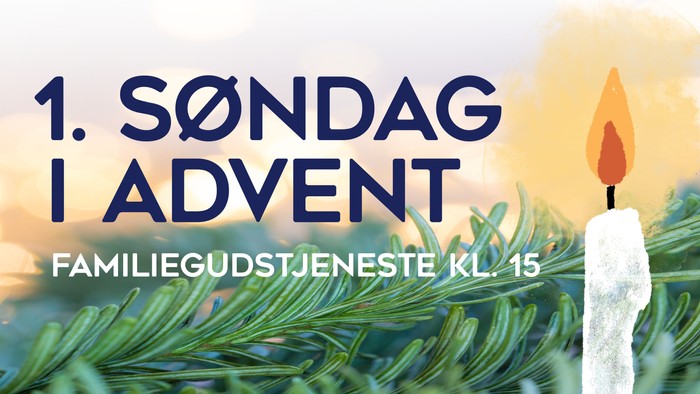 Første søndag i advent, stearinlys på grankviste