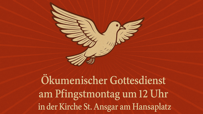 Ökumenischer Gottesdienst am Pfingstmontag um 12 Uhr in der Kirche St. Ansgar am Hansaplatz