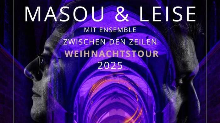 Masou & Leise Weihnachts-Tour 2025 mit Konzertdaten und QR-Code, Konzert in der Nordkirche Neureut am 29.11.2025