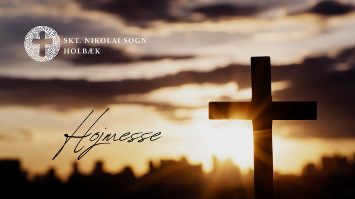 Skøjteløber Nikolaj Sogn Holbæk og kors under solgang