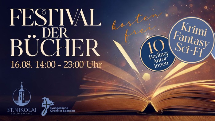 Festivals der Bücher mit Krimifantasy und Lesungen am 16.08.