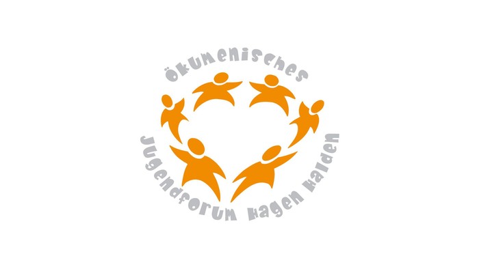 Das Logo zeigt eine Gruppe von Menschen in einem Herz, umgeben von Text.