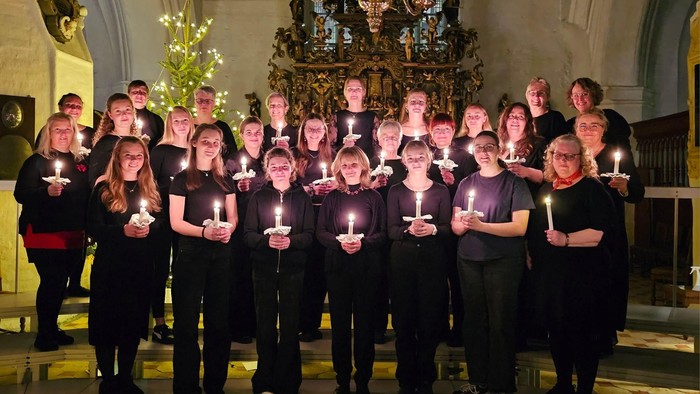 Billede af Køge Kirkes Cantori (kirkens kor) fra julen 2024