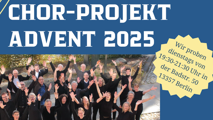 Flyer für Chorprojekt zum Advent 2025