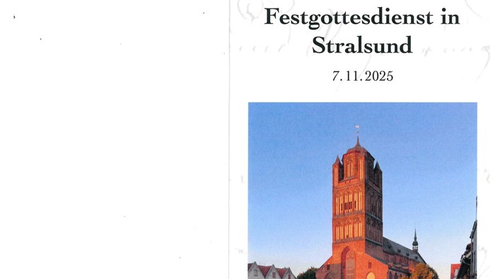 Festgottesdienst in Stralsund mit Ausstellungen und historischem Theaterstück