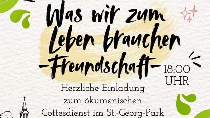 Plakat für den Gottesdienst im St.-Georg-Park in Großenlüder am 31.08.2025 um 18 Uhr.