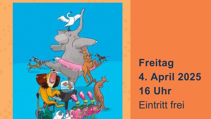Familienkonzert "Der Karneval der Tiere" mit Kinder der Jakobs-Kita und Katharina Götz an der Orgel am 4. April 2025 um 16 Uhr in St. Jakob, Frankfurt-Bockenheim