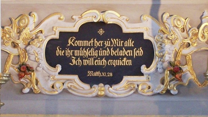 Altar mit Abendmahl
