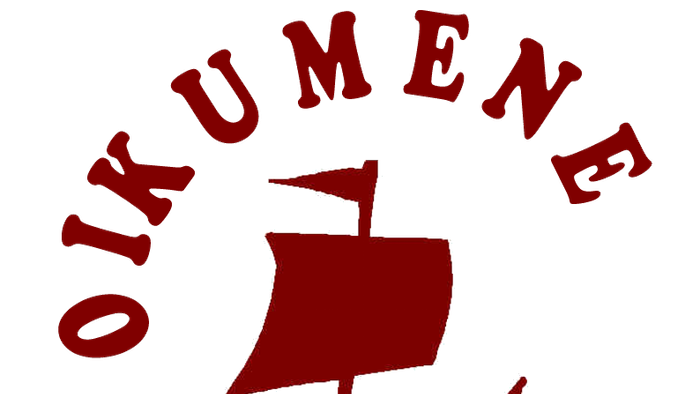 Das Bild zeigt ein Segelschiff mit rotem Segel und blauen Wellen unter dem Namen 