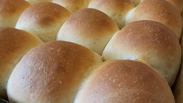 Friskbagte hvedeknopper