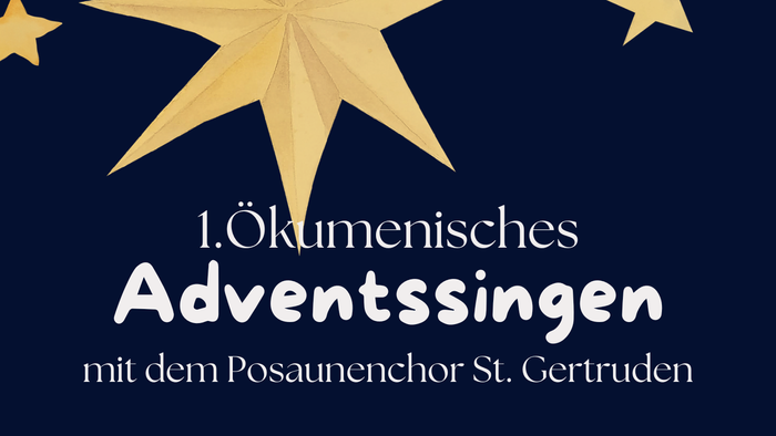 **Adventsfeier mit dem Posaunenchor St. Gertruden** **5. Dezember 2025, 17:30–19:30 Uhr** **Immanuel-Kirche, Mt. Laatzen** Mit Abendessen, Kinderprogramm und einem kleinen Geschenk.