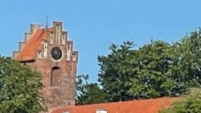 Skælskør Kirke set fra Skælskør Havn