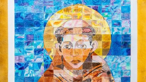 MichaelaPallanch_ mit_ 300Grundschülern_2015_Kirche StFranziskusSeiserAlm.jpg