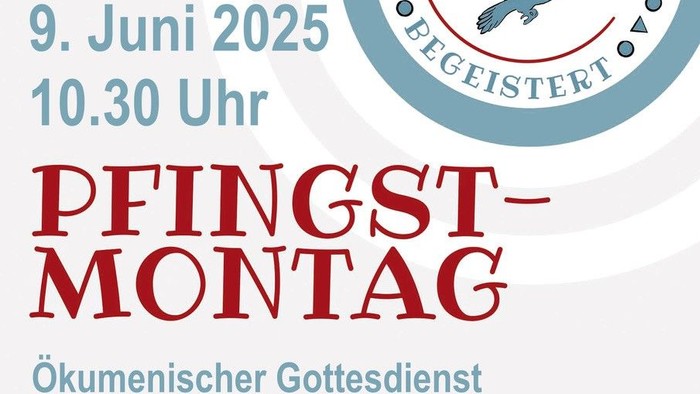 Plakat zum Gottesdienst am Pfingstmontag