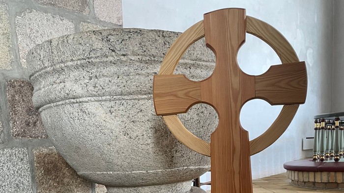 Keltisk kors i Durup kirke.