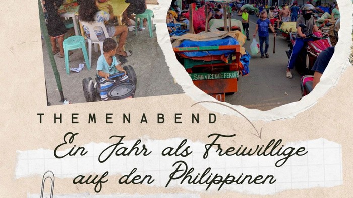 Das Bild zeigt verschiedene Aktivitäten und Veranstaltungen der philippinischen Gemeinschaft in Deutschland.