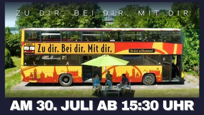 Poster für die Grand Opening des Nimbus mit Infos und Einladung