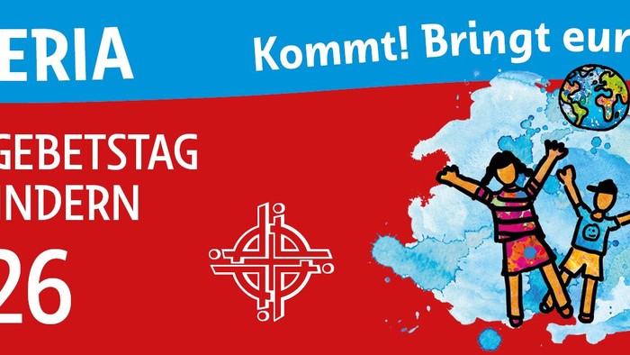 Werbeplakat zum Weltkindertag in Nigeria 2026 mit Kindern und einem Globus.