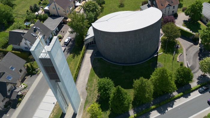 Künzell Kirche St. Antonius Luftaufnahme