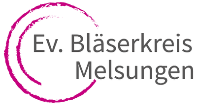 Logo mit kreisförmigem Design und dem Text *„Ev. Bläserkreis Melsungen“*