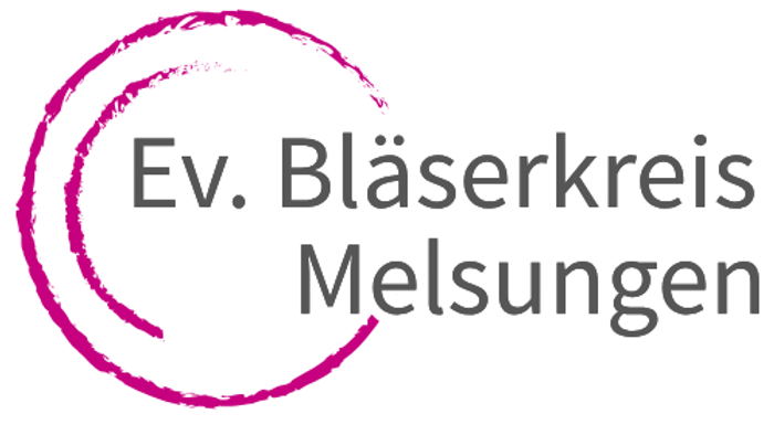 Logo mit kreisförmigem Design und dem Text *„Ev. Bläserkreis Melsungen“*