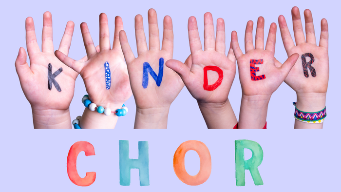 Hände und Schriftzug Kinderchor