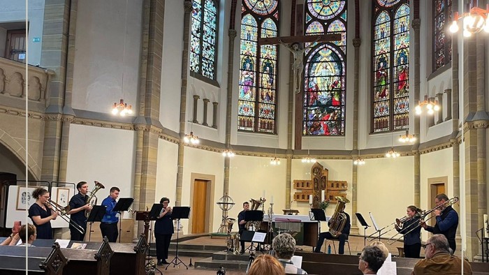 Poster für ein Konzert mit dem Blechblasensemble DREGEV in Dresden-Götha, 16. November 2025