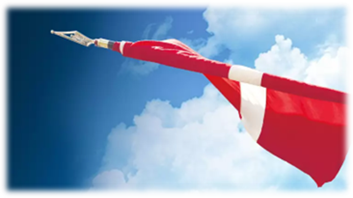 Danske flag i himlen
