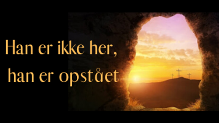 En solopgang med teksten: 