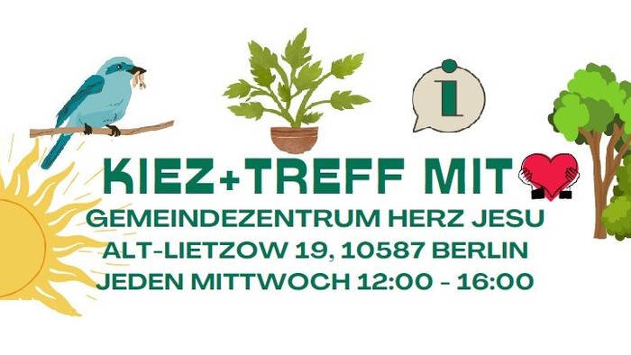 Nachbarschaftstreffen im Gemeindezentrum Herz Jesu in Berlin, jeden Mittwoch von 12:00 bis 16:00 Uhr.