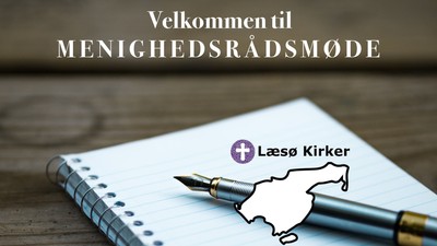 Notebook med pen og logo til Laesø Kirker
