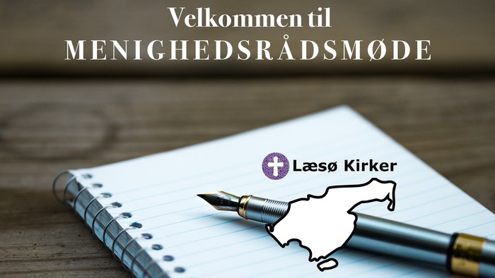Notebook med pen og logo til Laesø Kirker