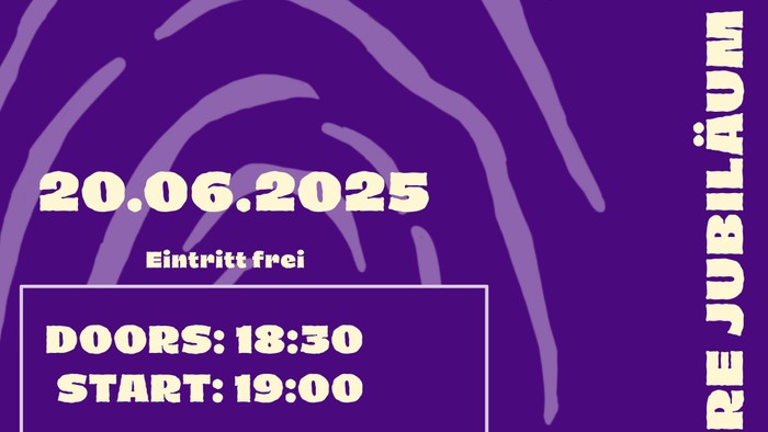 **Plakat für die Veranstaltung *„Ein Mythos + Ehemaligen Projekt“**
am **20.06.2025**, Einlass **18:30 Uhr**, Beginn **19:00 Uhr**
im **E-Werk, Eschwege**