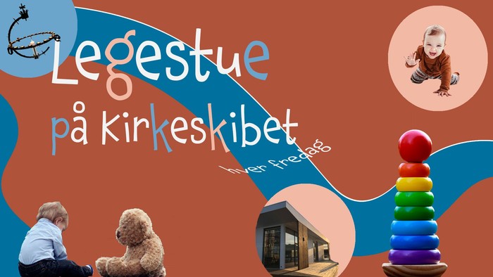 Billedet viser legetøj og en mand med hund