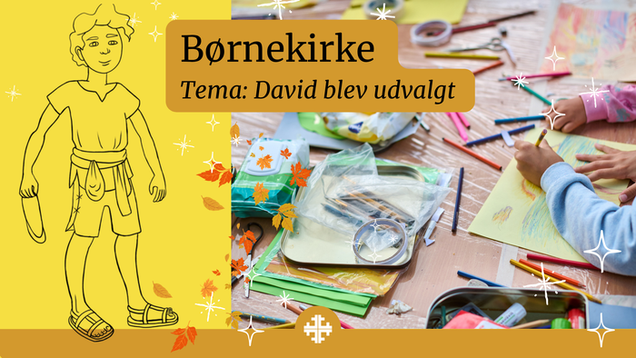 Børn, der laver kreative aktiviteter med materialer, mens de lærer om bibeltemaet *