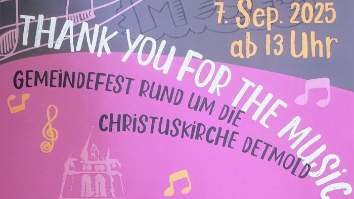 Herzliche Einladung zum Gemeindefest rund um die Christuskirche Detmold am 07.09.2025