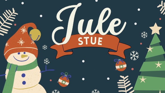 Julestemning med sneemand og julenisser