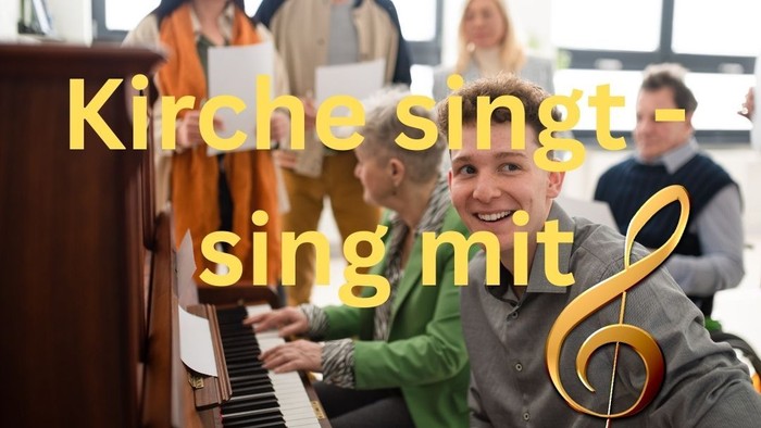 Gemeinschaftschor-Event: Alle sind eingeladen, bei Kirchenveranstaltungen gemeinsam zu singen – mit Terminen und Uhrzeiten.